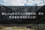 糖心vlog新官方入口惊艳亮相，带你畅享最新潮流生活记录！