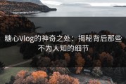 糖心Vlog的神奇之处：揭秘背后那些不为人知的细节